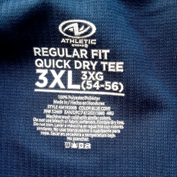Athletic Works, Regular Fit, Quick Dry Tee, Size 3XL - Picture 5 of 5